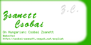 zsanett csobai business card